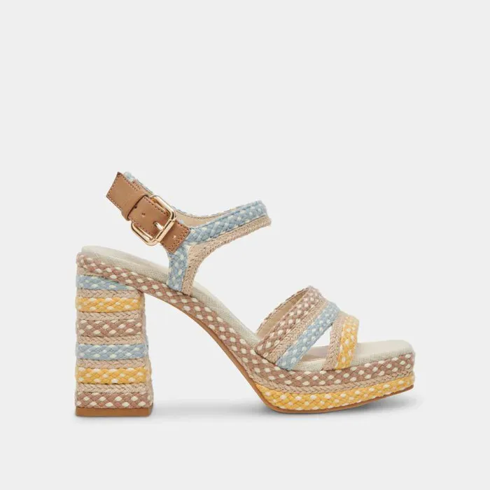 Heels Shop Dolce Vita Arnela Heels Citrus Multi Woven Citrus Multi Woven