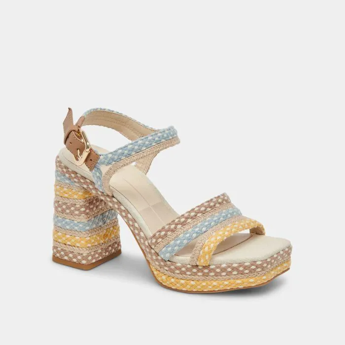 Heels Shop Dolce Vita Arnela Heels Citrus Multi Woven Citrus Multi Woven