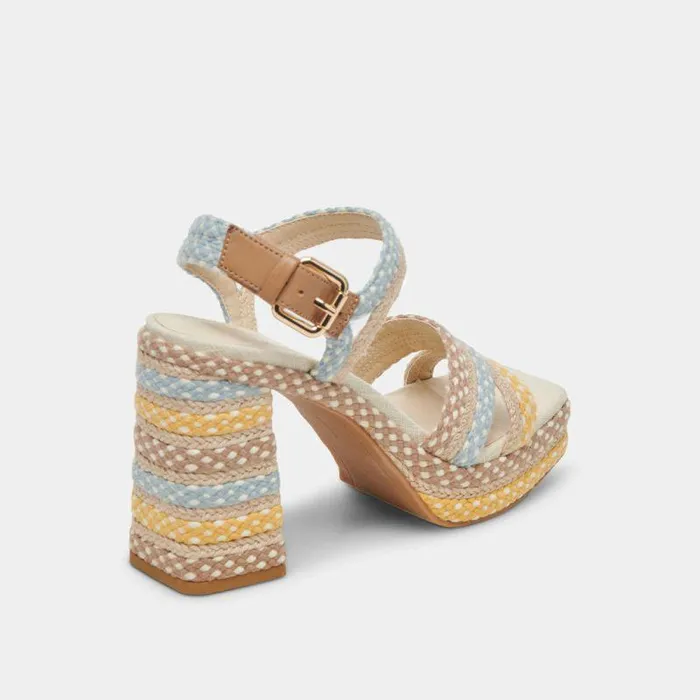 Heels Shop Dolce Vita Arnela Heels Citrus Multi Woven Citrus Multi Woven