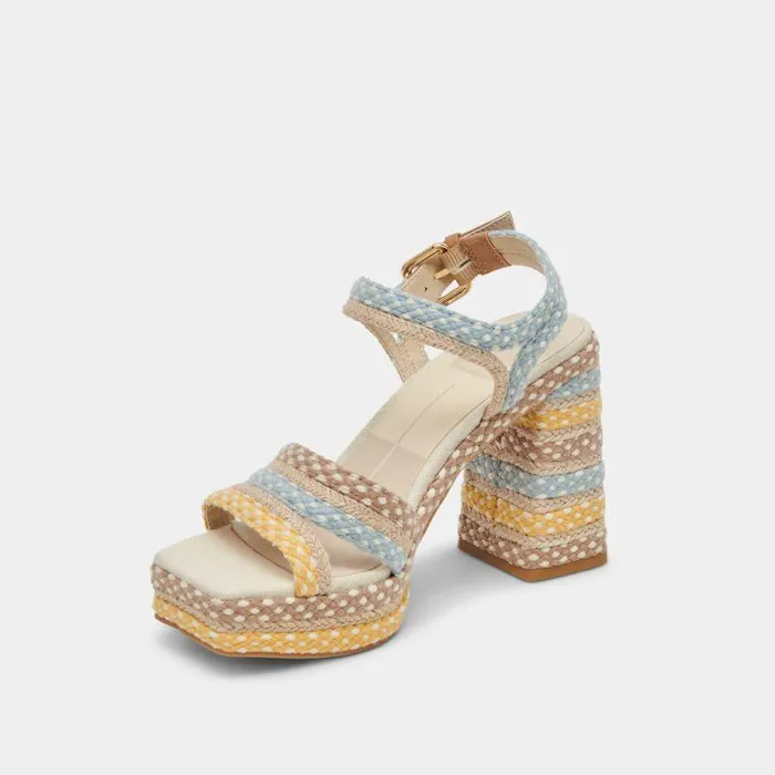 Heels Shop Dolce Vita Arnela Heels Citrus Multi Woven Citrus Multi Woven