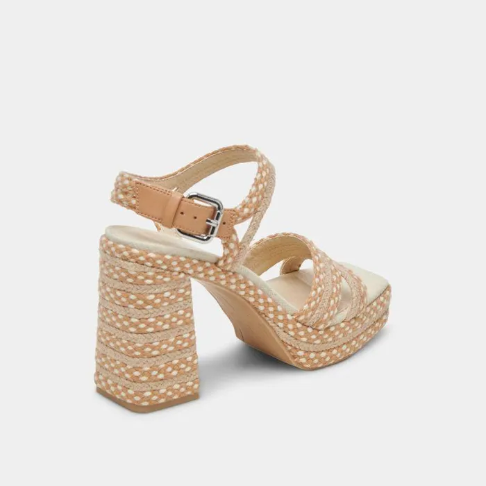 Heels Shop Dolce Vita Arnela Heels Natural Multi Woven Natural Multi Woven