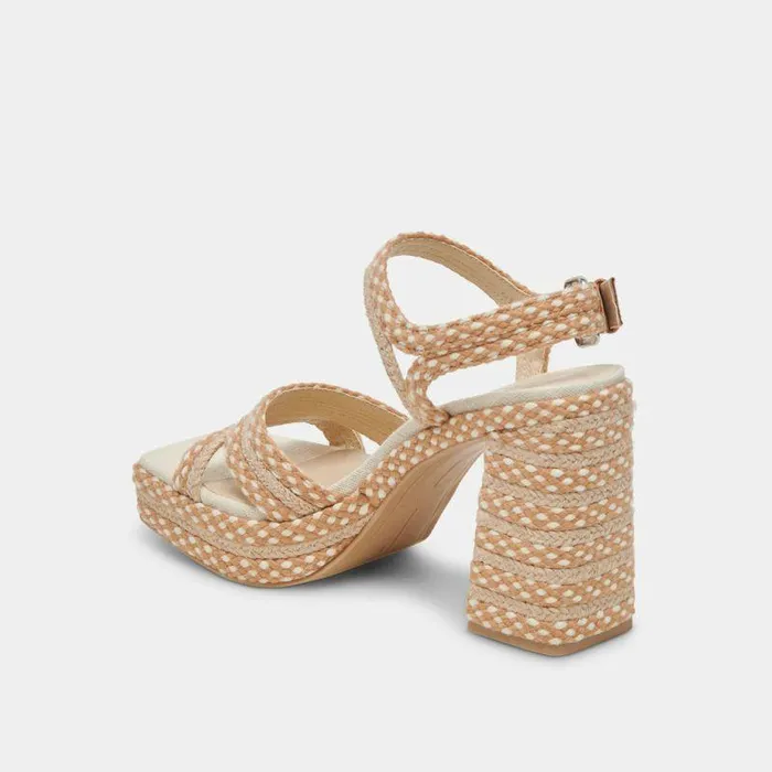Heels Shop Dolce Vita Arnela Heels Natural Multi Woven Natural Multi Woven