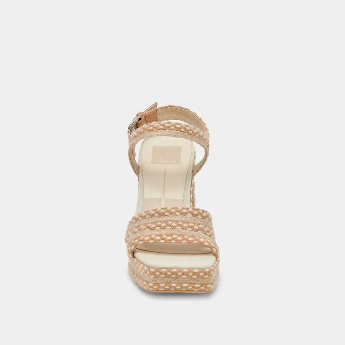 Heels Shop Dolce Vita Arnela Heels Natural Multi Woven Natural Multi Woven