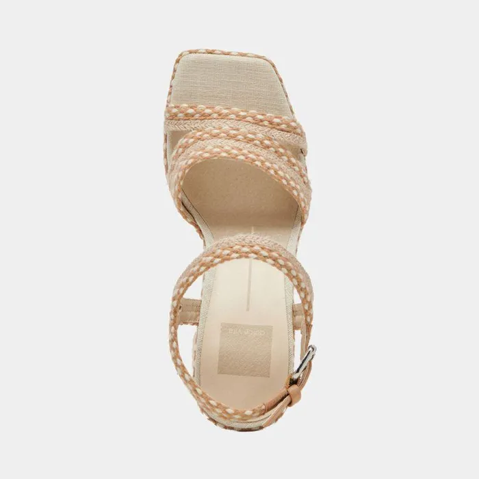 Heels Shop Dolce Vita Arnela Heels Natural Multi Woven Natural Multi Woven
