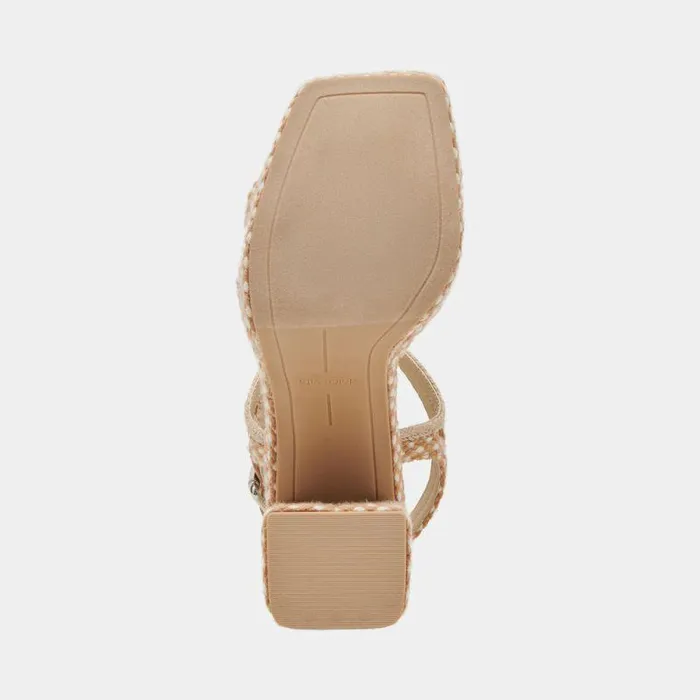 Heels Shop Dolce Vita Arnela Heels Natural Multi Woven Natural Multi Woven