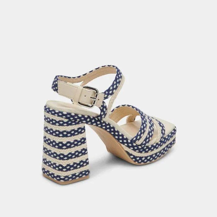 Heels Shop Dolce Vita Arnela Heels Navy Multi Woven Navy Multi Woven