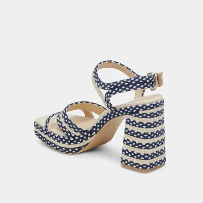Heels Shop Dolce Vita Arnela Heels Navy Multi Woven Navy Multi Woven