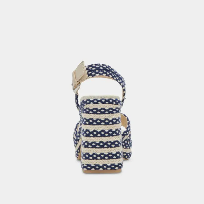 Heels Shop Dolce Vita Arnela Heels Navy Multi Woven Navy Multi Woven