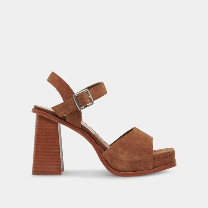 Heels Shop Dolce Vita Aubrey Heels Chestnut Suede Chestnut Suede