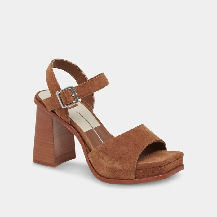 Heels Shop Dolce Vita Aubrey Heels Chestnut Suede Chestnut Suede
