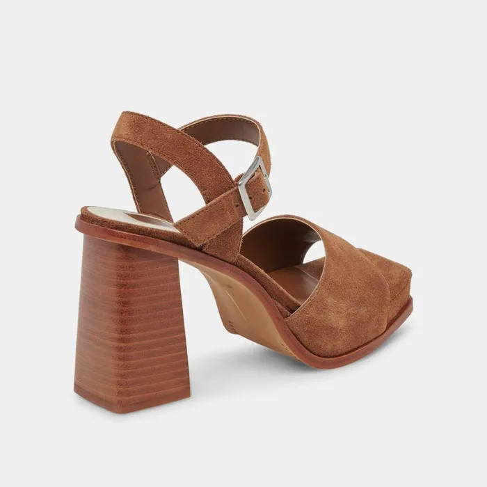 Heels Shop Dolce Vita Aubrey Heels Chestnut Suede Chestnut Suede