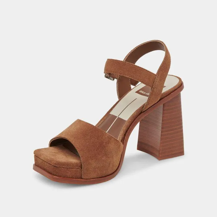 Heels Shop Dolce Vita Aubrey Heels Chestnut Suede Chestnut Suede