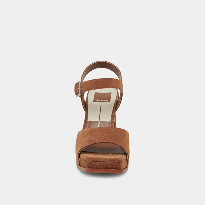 Heels Shop Dolce Vita Aubrey Heels Chestnut Suede Chestnut Suede