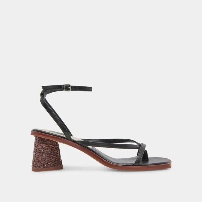 Heels Shop Dolce Vita Banita Sandals Black Leather Black Leather