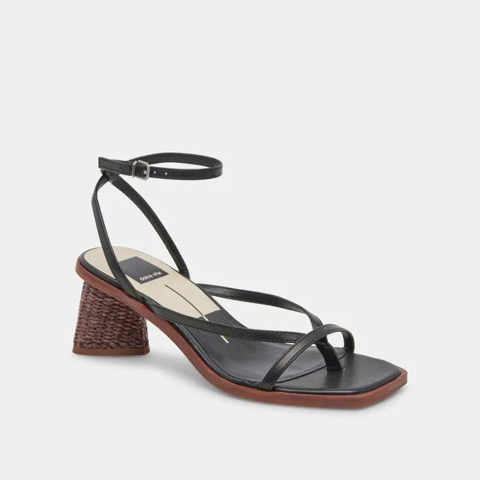 Heels Shop Dolce Vita Banita Sandals Black Leather Black Leather