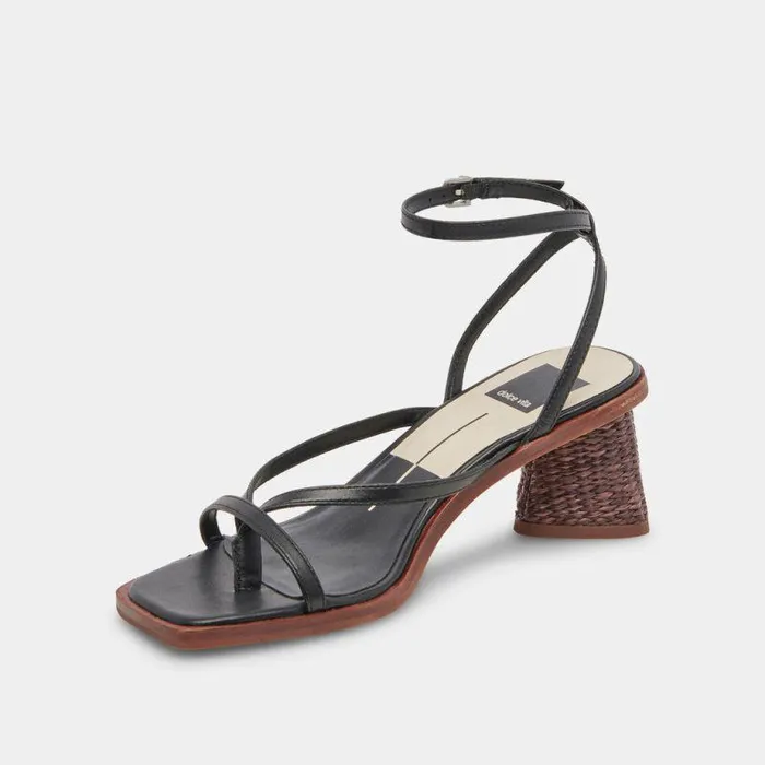 Heels Shop Dolce Vita Banita Sandals Black Leather Black Leather
