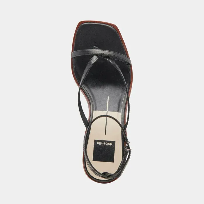 Heels Shop Dolce Vita Banita Sandals Black Leather Black Leather