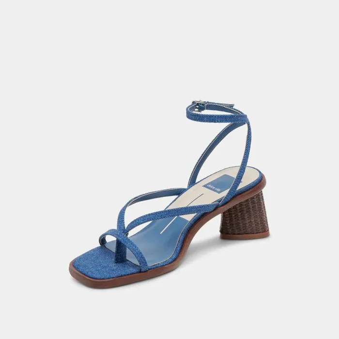 Heels Shop Dolce Vita Banita Sandals Blue Denim Blue Denim