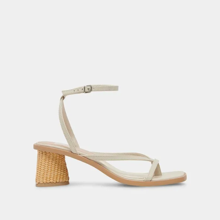 Heels Shop Dolce Vita Banita Sandals Ivory Leather Ivory Leather