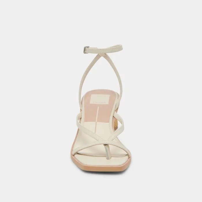 Heels Shop Dolce Vita Banita Sandals Ivory Leather Ivory Leather