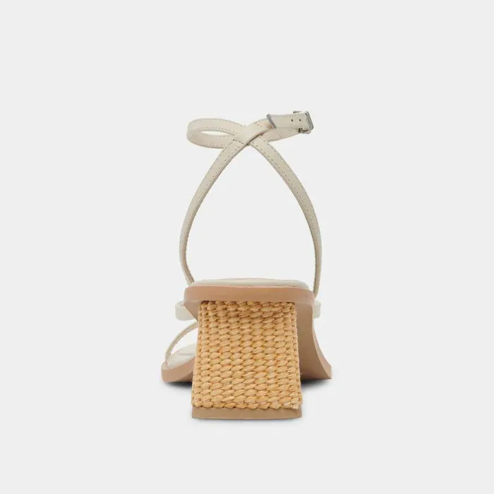 Heels Shop Dolce Vita Banita Sandals Ivory Leather Ivory Leather