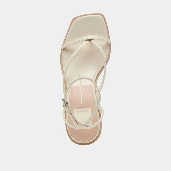 Heels Shop Dolce Vita Banita Sandals Ivory Leather Ivory Leather
