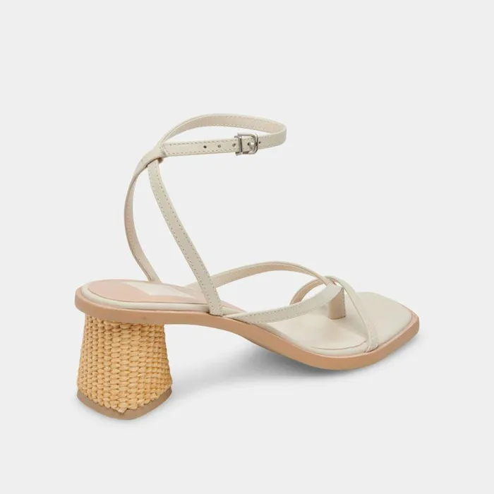 Heels Shop Dolce Vita Banita Sandals Ivory Leather Ivory Leather