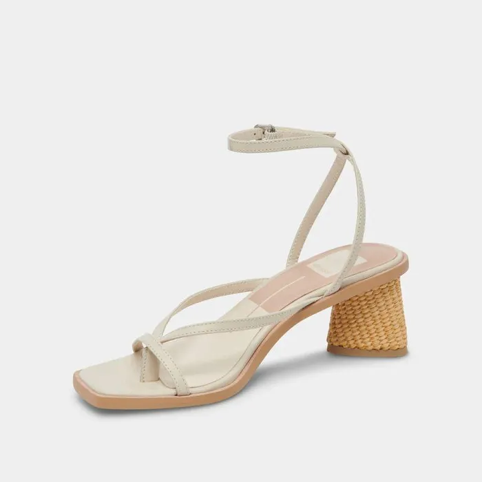 Heels Shop Dolce Vita Banita Sandals Ivory Leather Ivory Leather