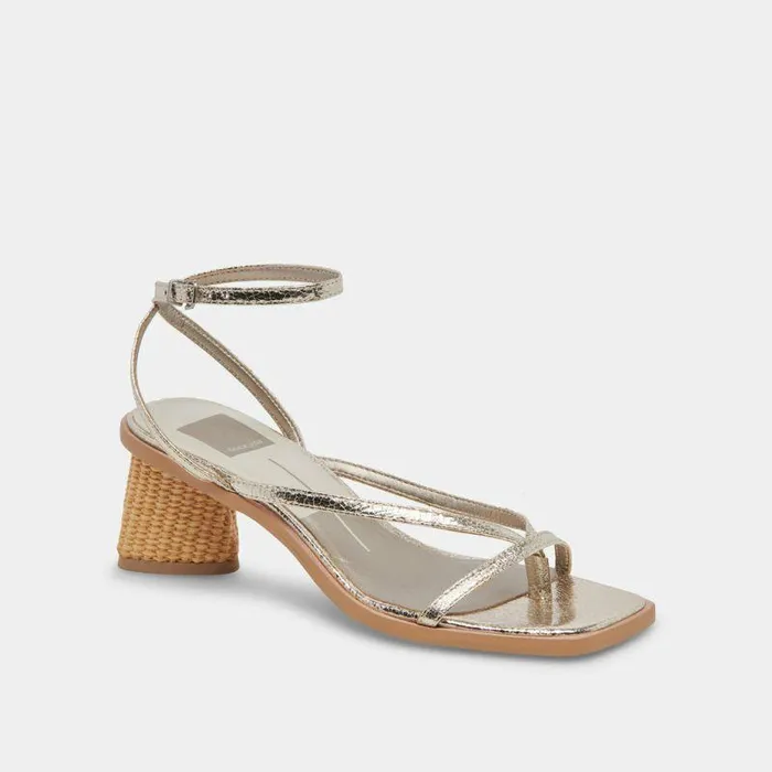 Heels Shop Dolce Vita Banita Wide Sandals Light Gold Cracked Stella Wide Women039s Sandals Light Gold Crackled Stella