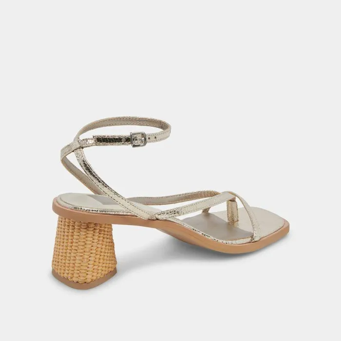 Heels Shop Dolce Vita Banita Wide Sandals Light Gold Cracked Stella Wide Women039s Sandals Light Gold Crackled Stella