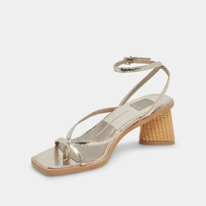 Heels Shop Dolce Vita Banita Wide Sandals Light Gold Cracked Stella Wide Women039s Sandals Light Gold Crackled Stella