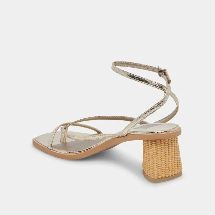 Heels Shop Dolce Vita Banita Wide Sandals Light Gold Cracked Stella Wide Women039s Sandals Light Gold Crackled Stella