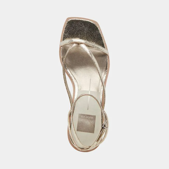 Heels Shop Dolce Vita Banita Wide Sandals Light Gold Cracked Stella Wide Women039s Sandals Light Gold Crackled Stella
