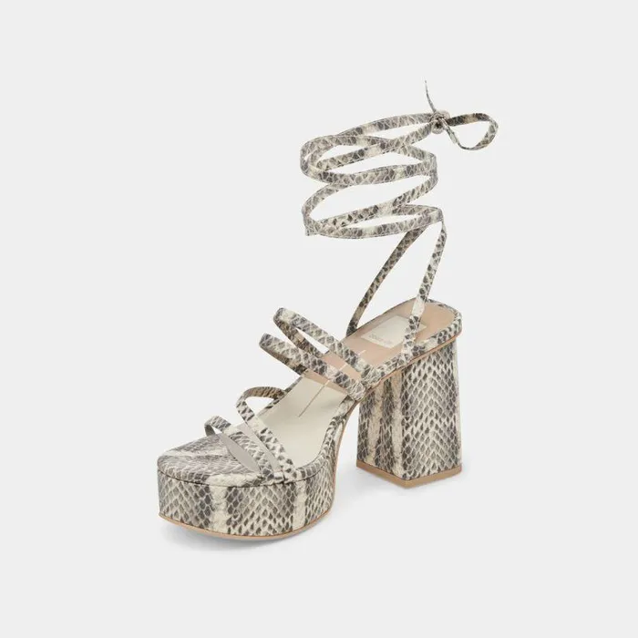 Heels Shop Dolce Vita Barbs Heels Grey White Embossed Stella Grey White Embossed Stella