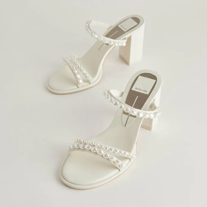 Heels Shop Dolce Vita Barrit Pearl Heels Vanilla Pearls Vanilla Pearls