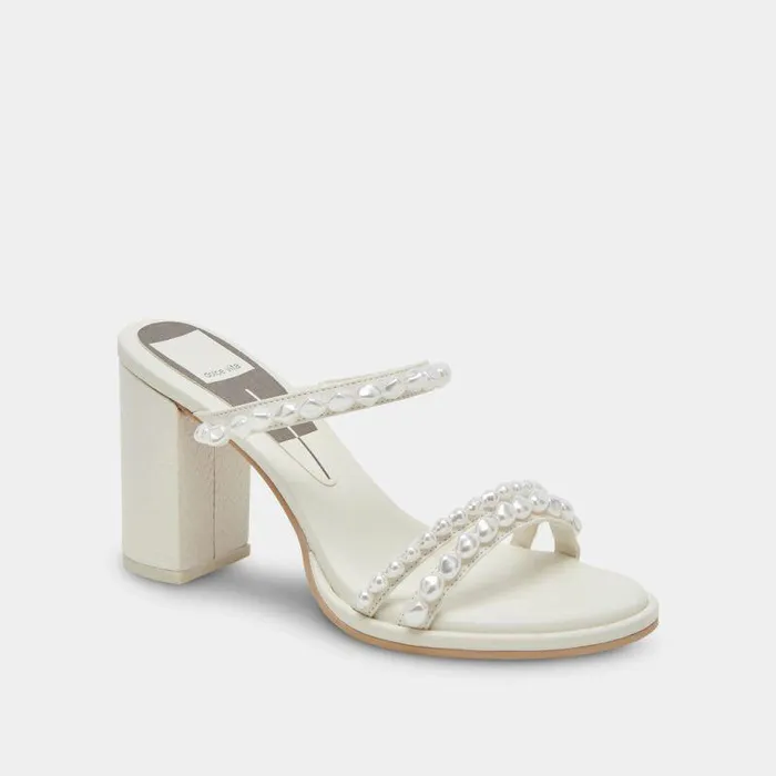 Heels Shop Dolce Vita Barrit Pearl Heels Vanilla Pearls Vanilla Pearls
