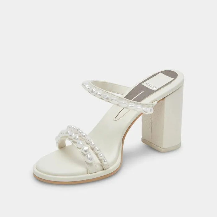 Heels Shop Dolce Vita Barrit Pearl Heels Vanilla Pearls Vanilla Pearls