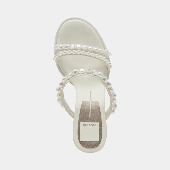 Heels Shop Dolce Vita Barrit Pearl Heels Vanilla Pearls Vanilla Pearls