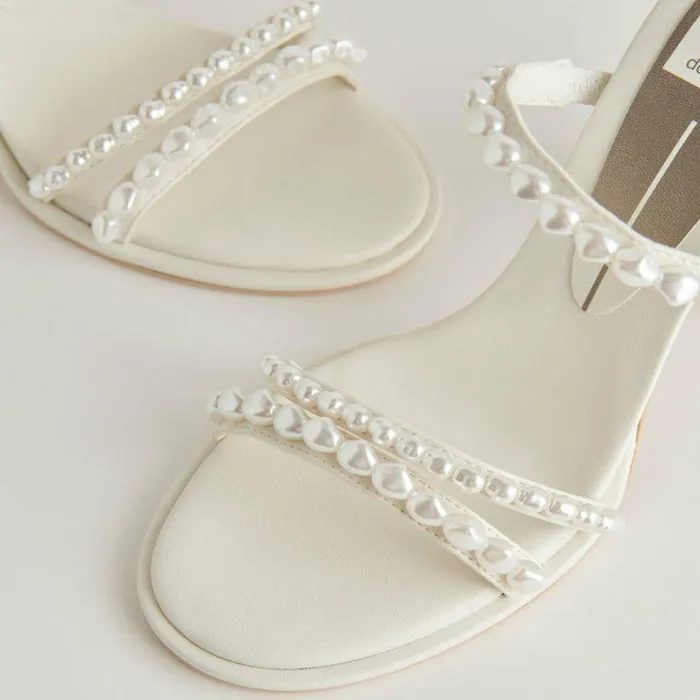 Heels Shop Dolce Vita Barrit Pearl Heels Vanilla Pearls Vanilla Pearls