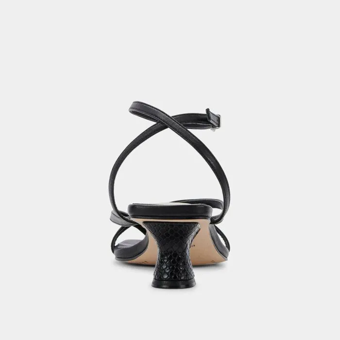 Heels Shop Dolce Vita Baylor Heels Black Leather Black Leather Heeled Sandals Black Leather