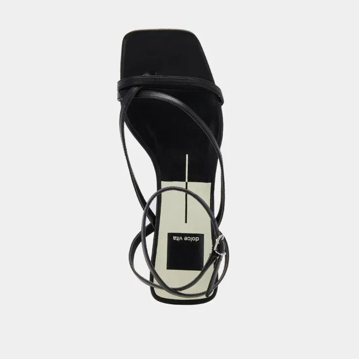 Heels Shop Dolce Vita Baylor Heels Black Leather Black Leather Heeled Sandals Black Leather