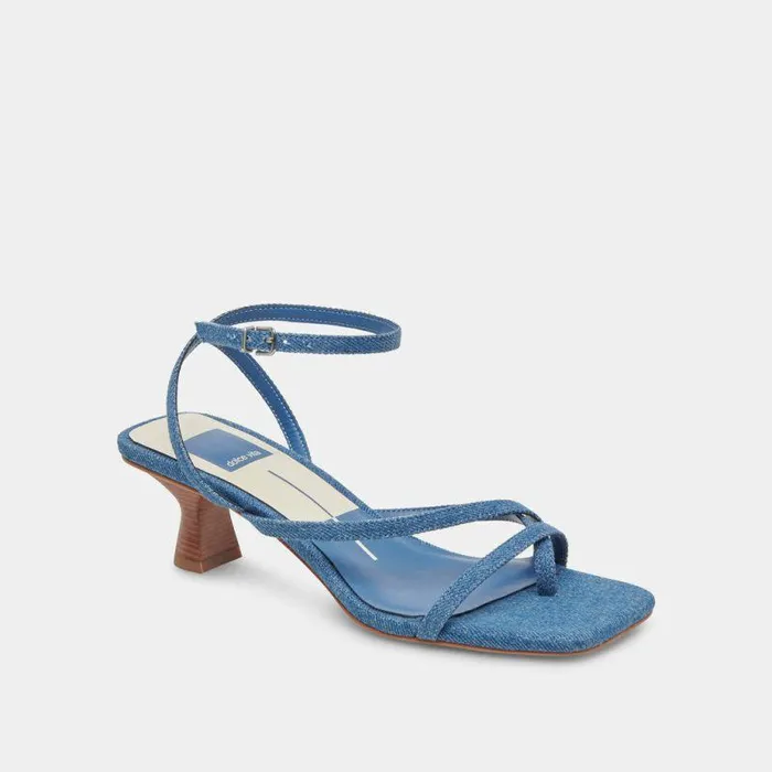 Heels Shop Dolce Vita Baylor Heels Blue Denim Women039s Designer Blue Denim Heels Blue Denim