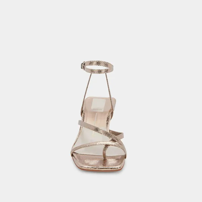 Heels Shop Dolce Vita Baylor Heels Dark Gold Cracked Stella Dark Gold Heeled Sandals Dark Gold Crackled Stella