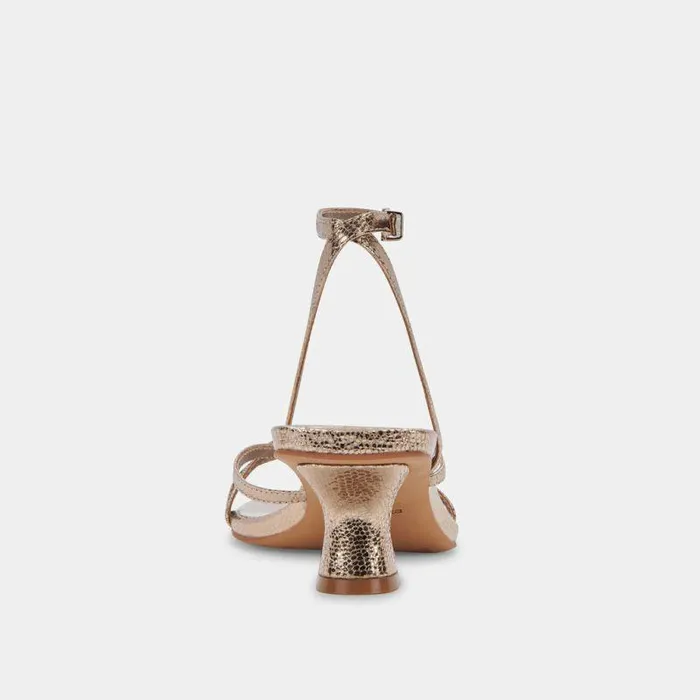 Heels Shop Dolce Vita Baylor Heels Dark Gold Cracked Stella Dark Gold Heeled Sandals Dark Gold Crackled Stella