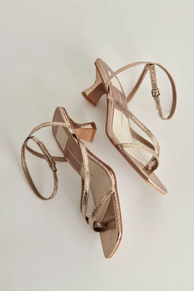 Heels Shop Dolce Vita Baylor Heels Dark Gold Cracked Stella Dark Gold Heeled Sandals Dark Gold Crackled Stella