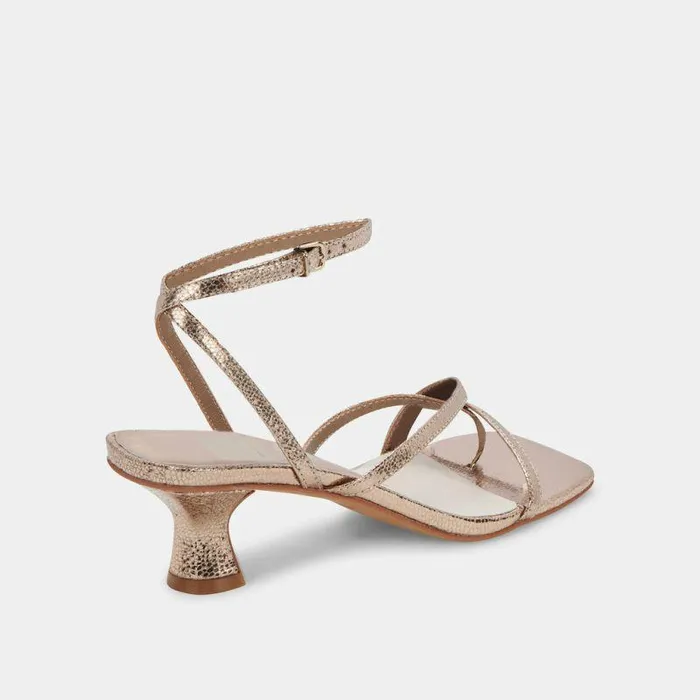Heels Shop Dolce Vita Baylor Heels Dark Gold Cracked Stella Dark Gold Heeled Sandals Dark Gold Crackled Stella