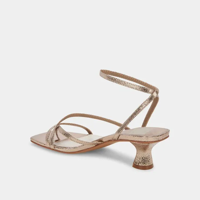 Heels Shop Dolce Vita Baylor Heels Dark Gold Cracked Stella Dark Gold Heeled Sandals Dark Gold Crackled Stella