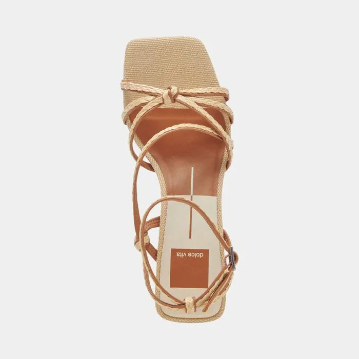 Heels Shop Dolce Vita Bev Braid Heels Brown Natural Jute Brown Natural Jute