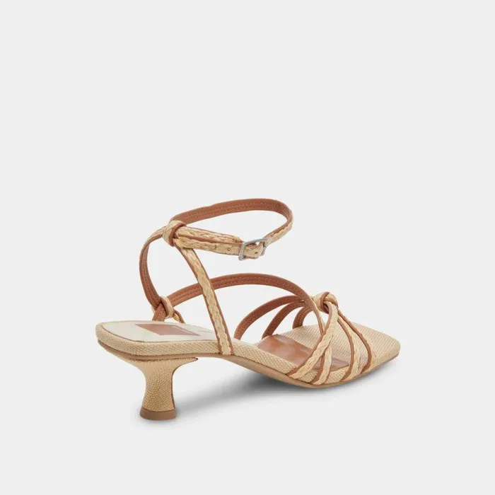 Heels Shop Dolce Vita Bev Braid Heels Brown Natural Jute Brown Natural Jute