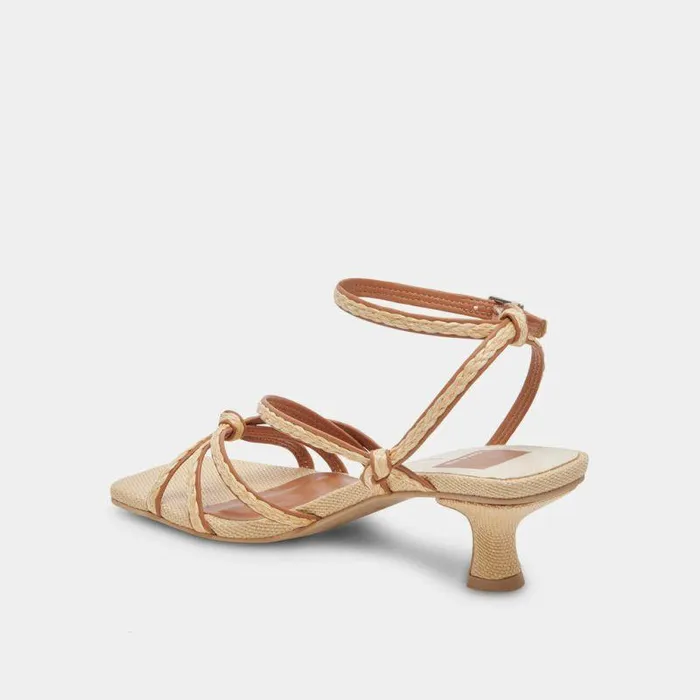 Heels Shop Dolce Vita Bev Braid Heels Brown Natural Jute Brown Natural Jute